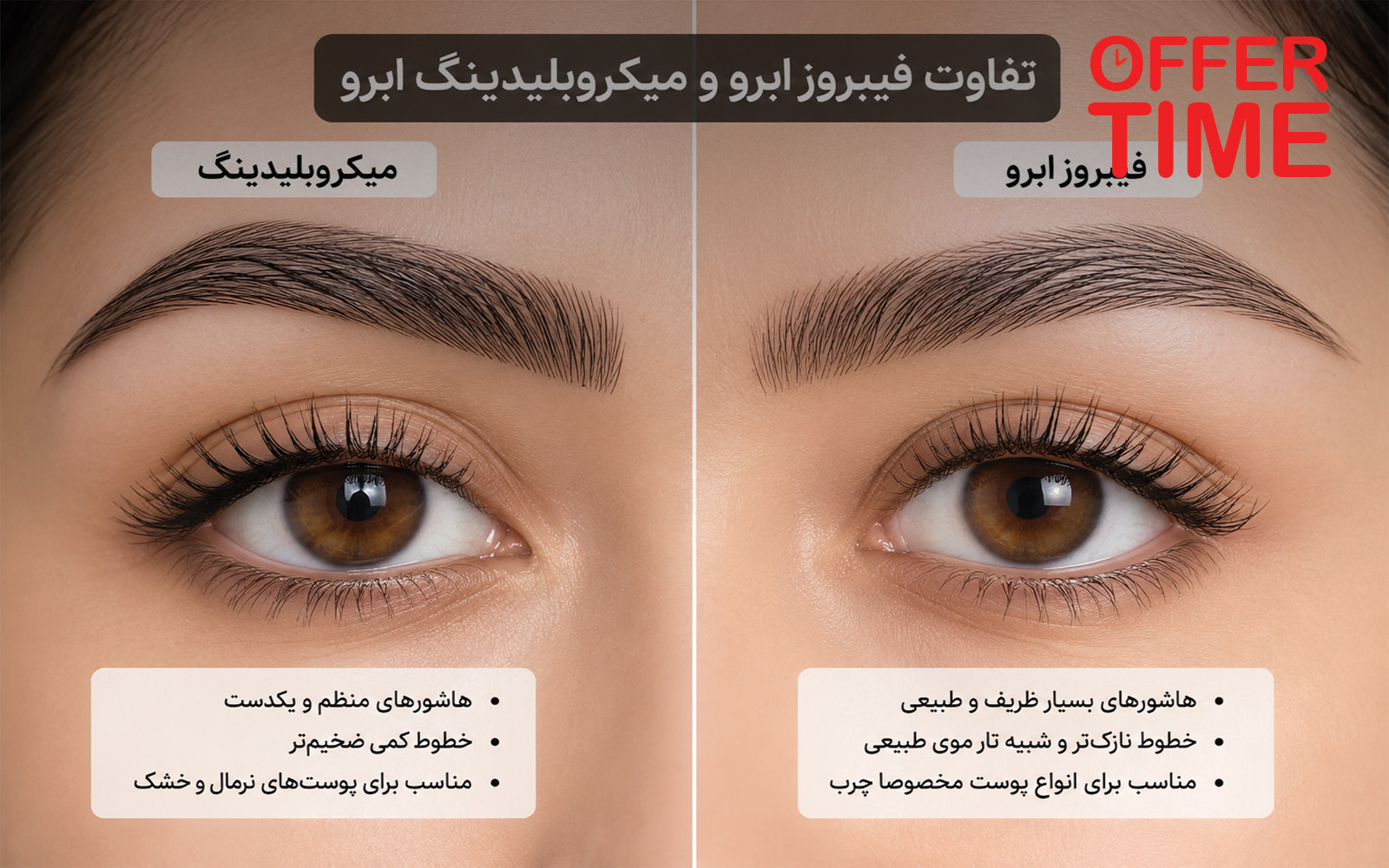 تفاوت فیبروز و میکروبلدینگ ابرو
